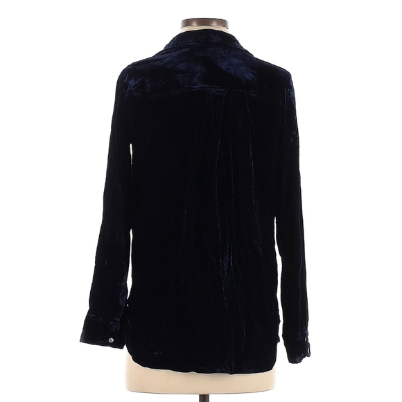 J.Crew velvet button down top - Picture 2 of 3